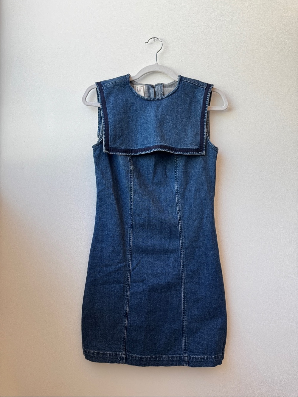 Gap × DÔEN Denim Sailor Mini Dress NEW - Picture 2 of 11